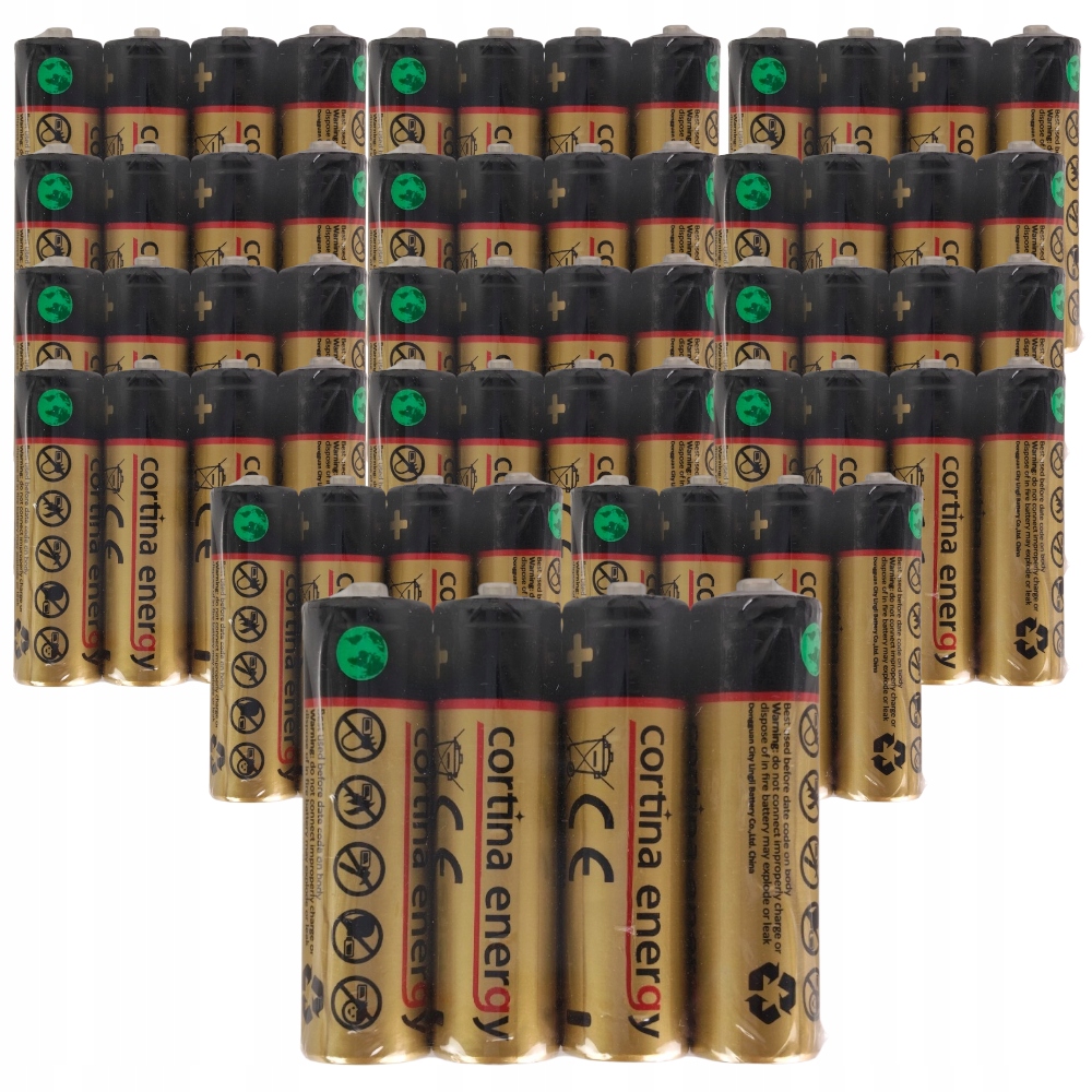 BATERIE R6 AA BATERIA ZESTAW 60SZT 1,5V MOCNE DO WKŁADÓW LED ŚWIEC CORTINA