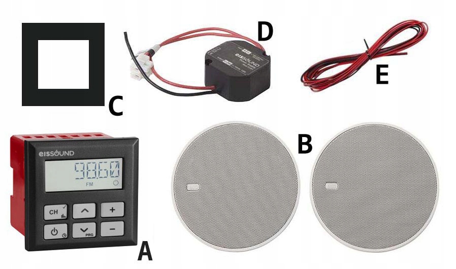 Kbsound In Wall Radio cyfrowe dab+ z głośnikami 5 Kod producenta 32853