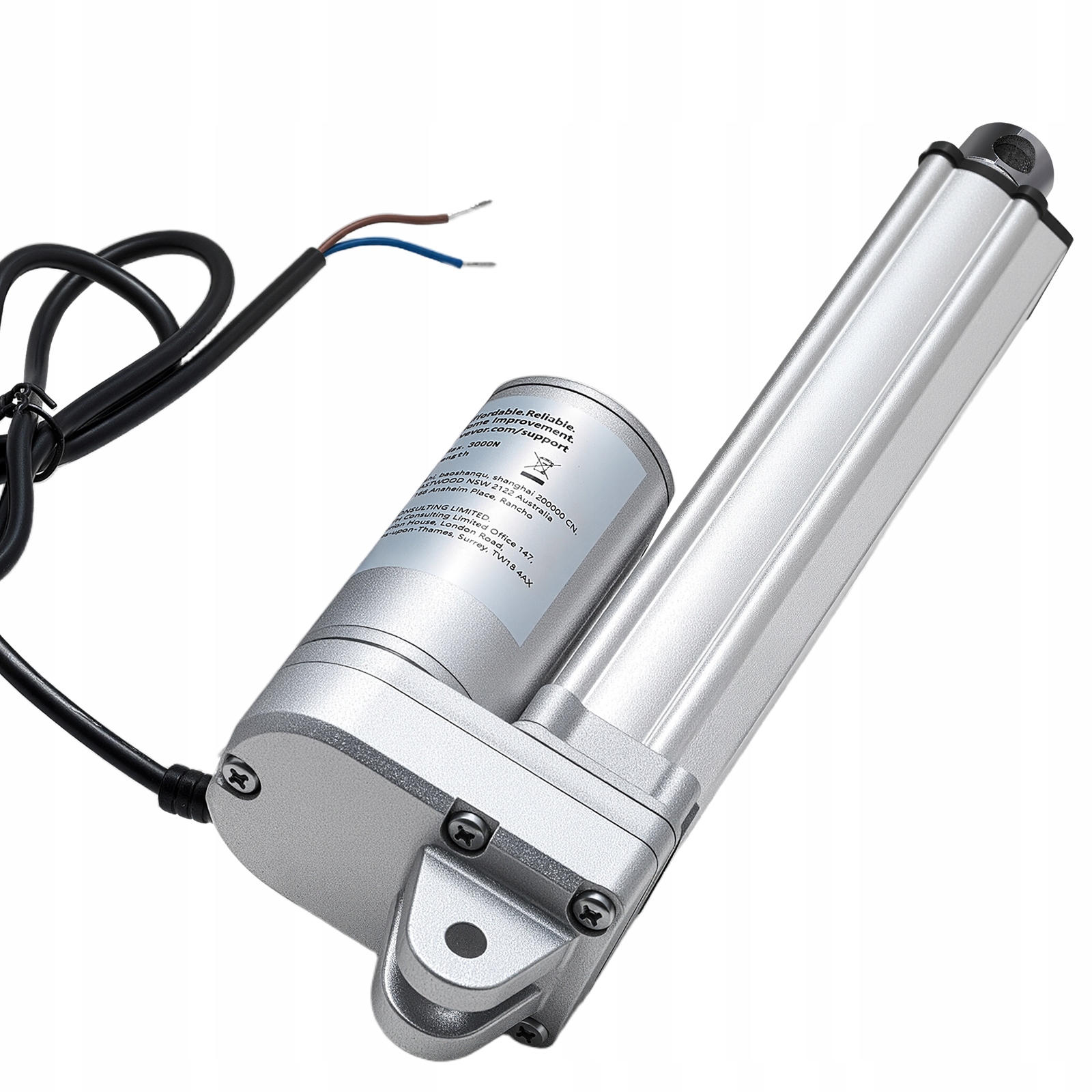 Lineárny Valec Vevor 12V IP65 3000N 152 MM, Silný Zdvih, Pevný