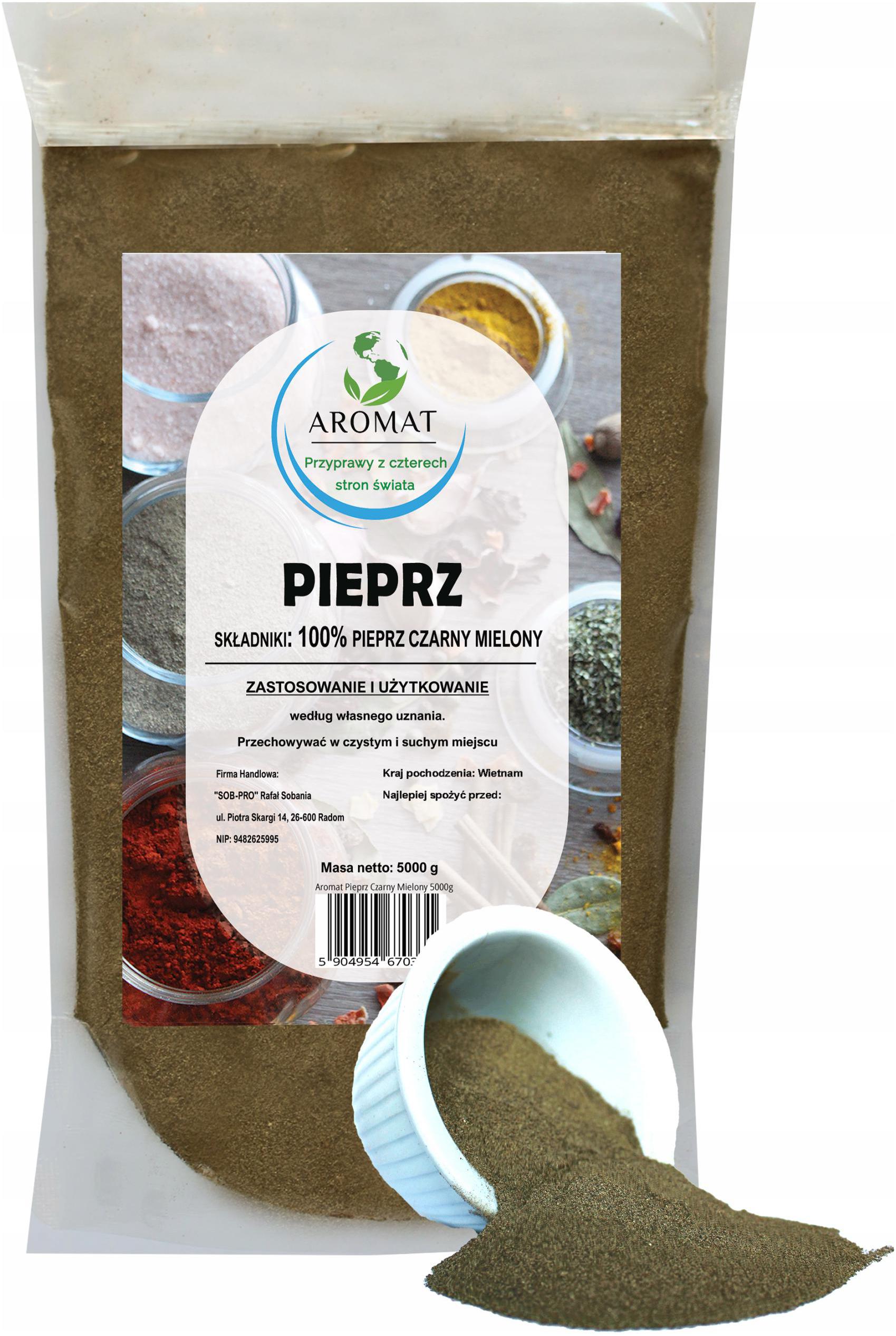 Levně Pepř 5000 G Přírodní 5 Kg Aromat