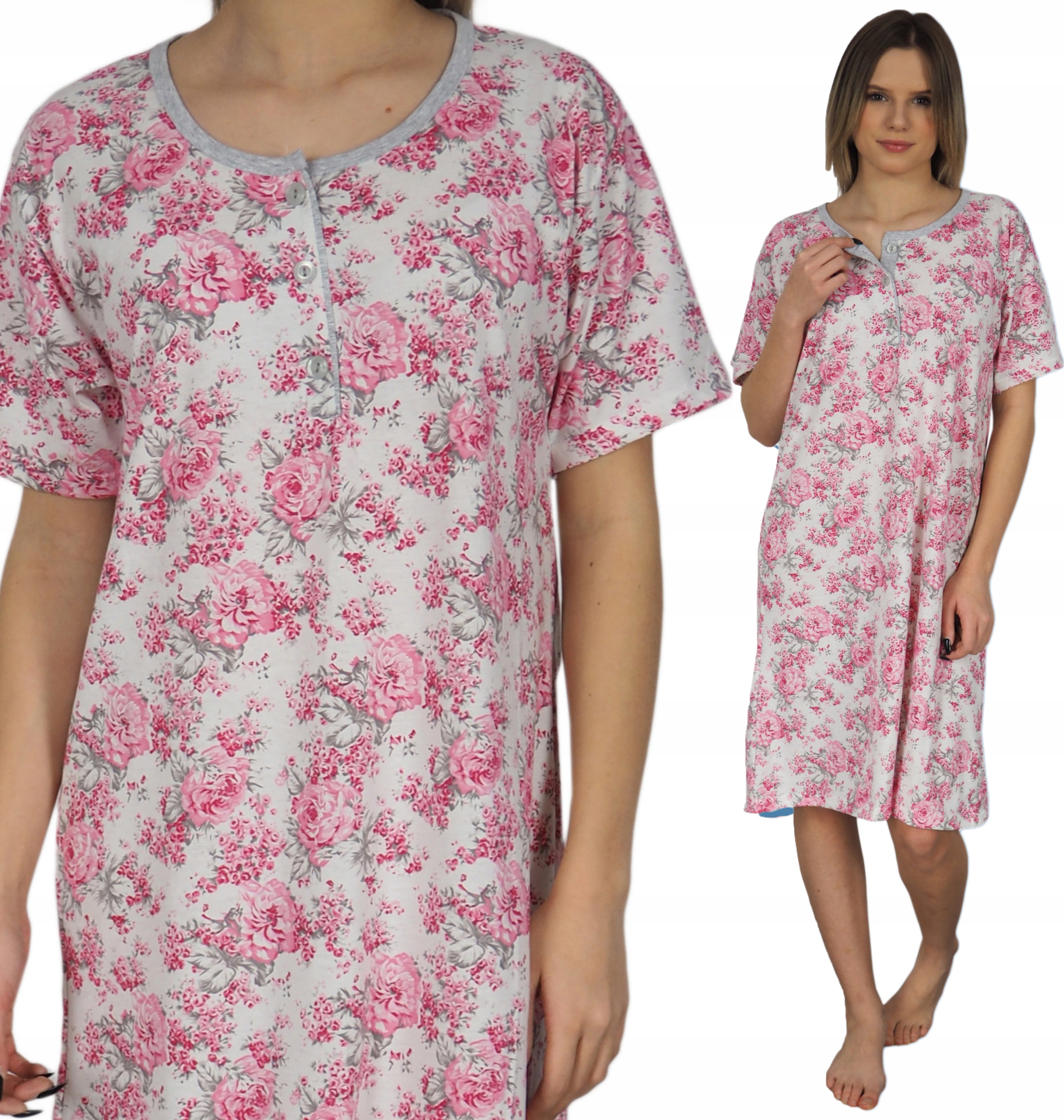 KOSZULA NOCNA XL 42 duża rozmiarówka wygodna L-XXL