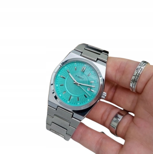 Męski Zegarek X-geqck Srebrny Stalowa Bransoleta Wodoodporny