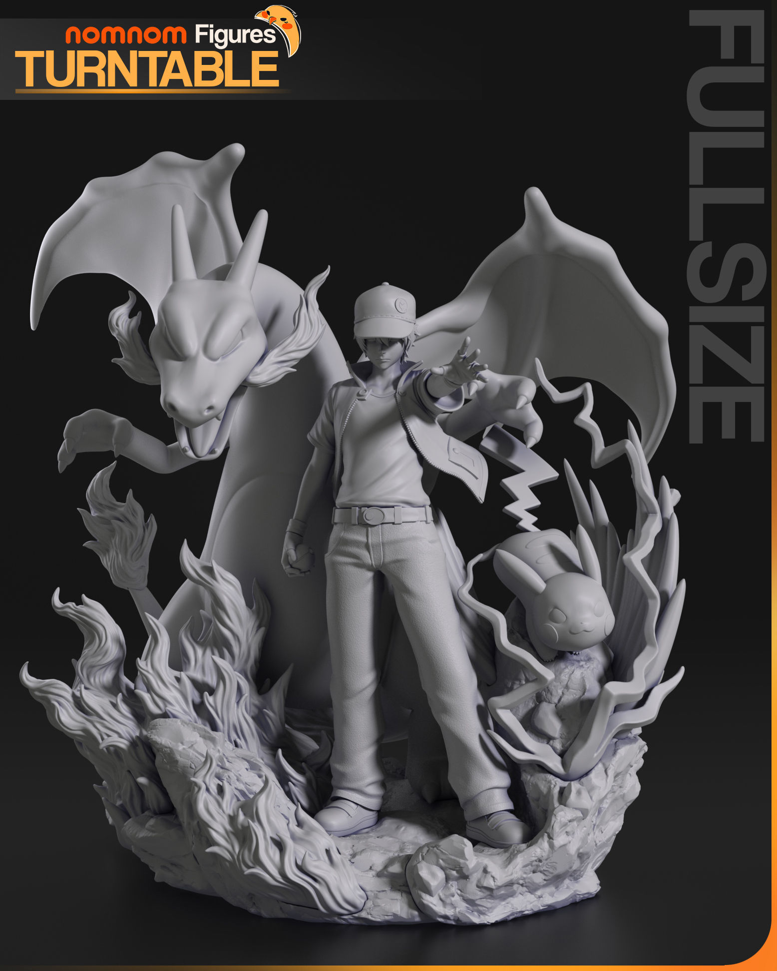 Figurka Red Ash Charizard Pikachu Mini NomNom Figures 3D tisk 14K