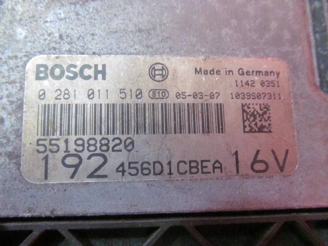 FIAT STILO 1.9 JTD 192A1000 computer module BSI compartment dials ignition