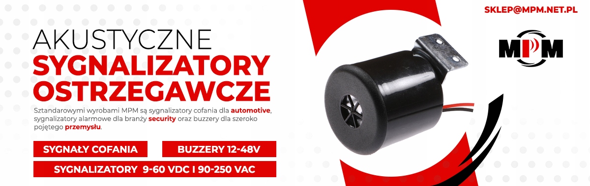 Sygnalizator buzzer alarm piezo 9-60V DC SPD-2P Marka MPM