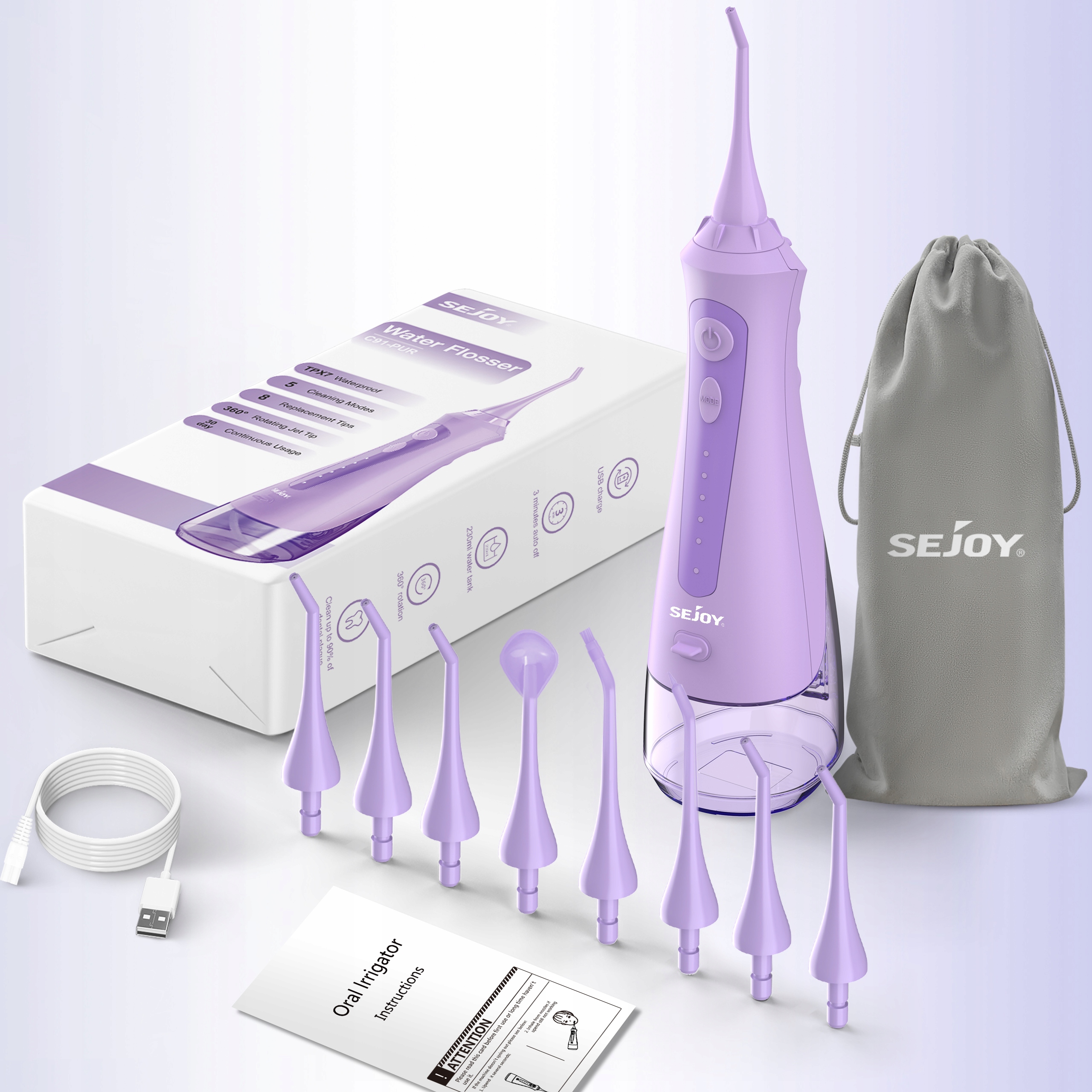 IRYGATOR DO ZĘBÓW DENTYSTYCZNY BEZPRZEWODOWY 8DYSZ Model C91