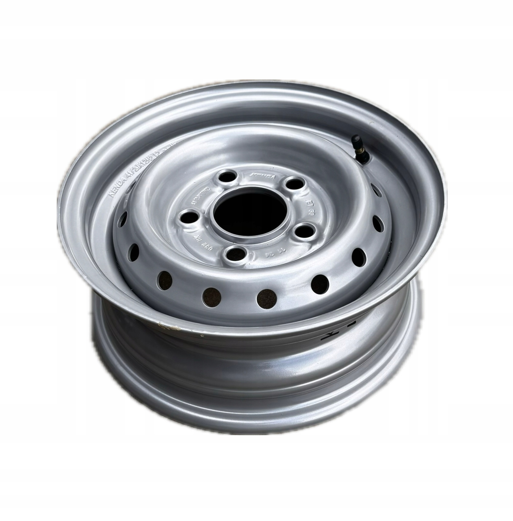 Ventilovaná ocelová kola Kenda 4,5J 5x112 ET30 R12 pro robotický přívěs