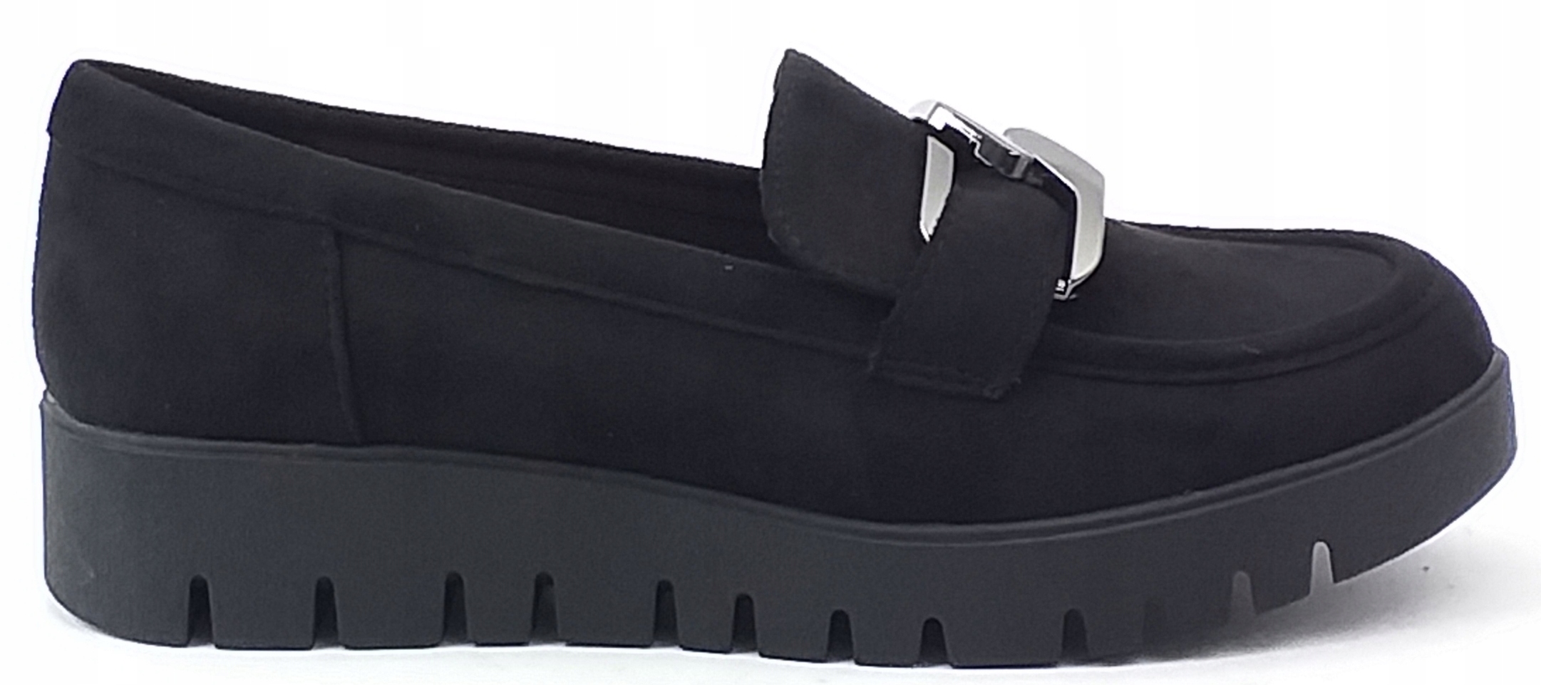 SERGIO LEONE MOKASYNY DAMSKIE ZAMSZOWE CZARNE 37 Model MK 757