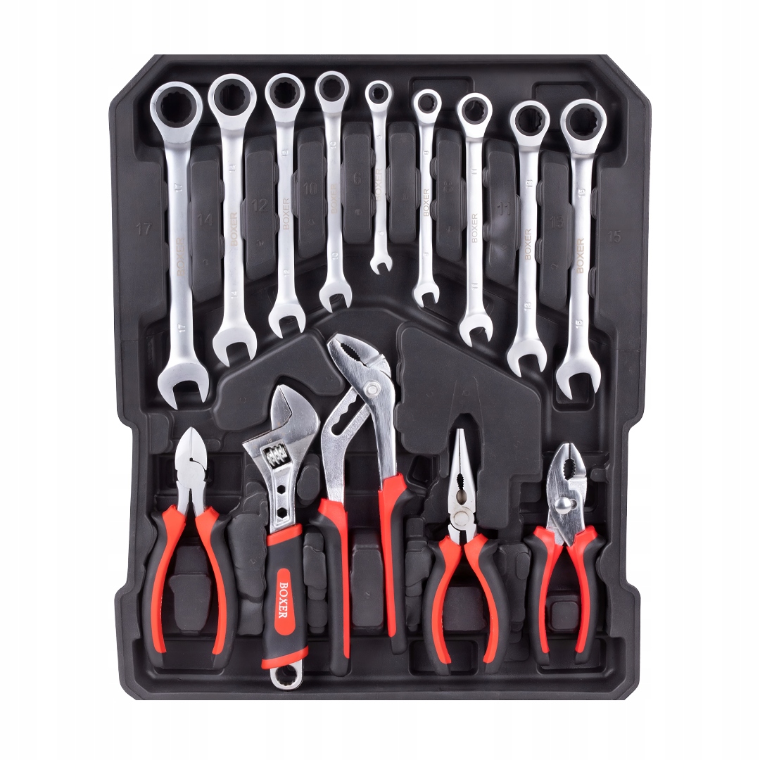 WALIZKA NARZĘDZIOWA NA KÓŁKACH ZESTAW NARZĘDZIA WARSZTATOWE 599 ELEMENTÓW Kod producenta BX599