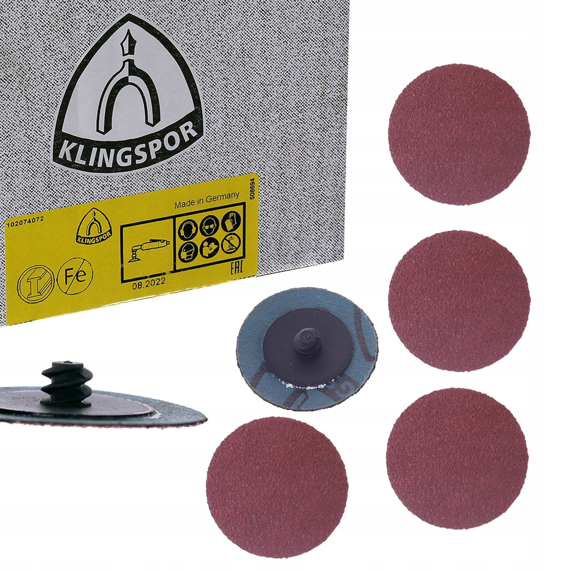 

5x Krążek ścierny P120 szlifierki 50mm Gwint.9.5mm