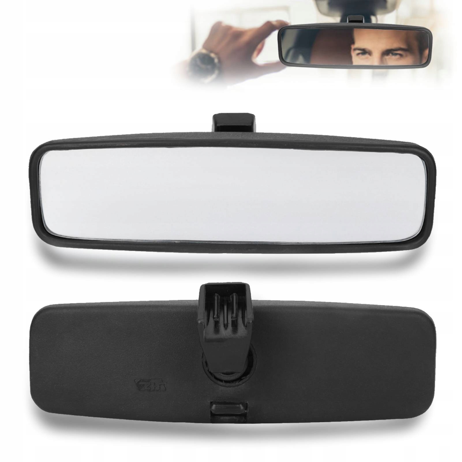 Lusterko wewnętrzne wsteczne uniwersalne abs/szkło