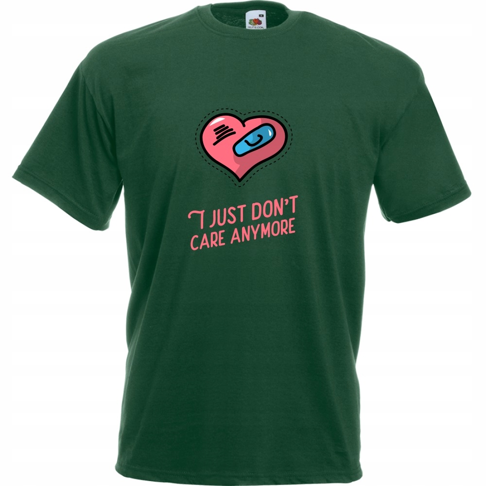 

Koszulka dont care anymore serce S butelkowa