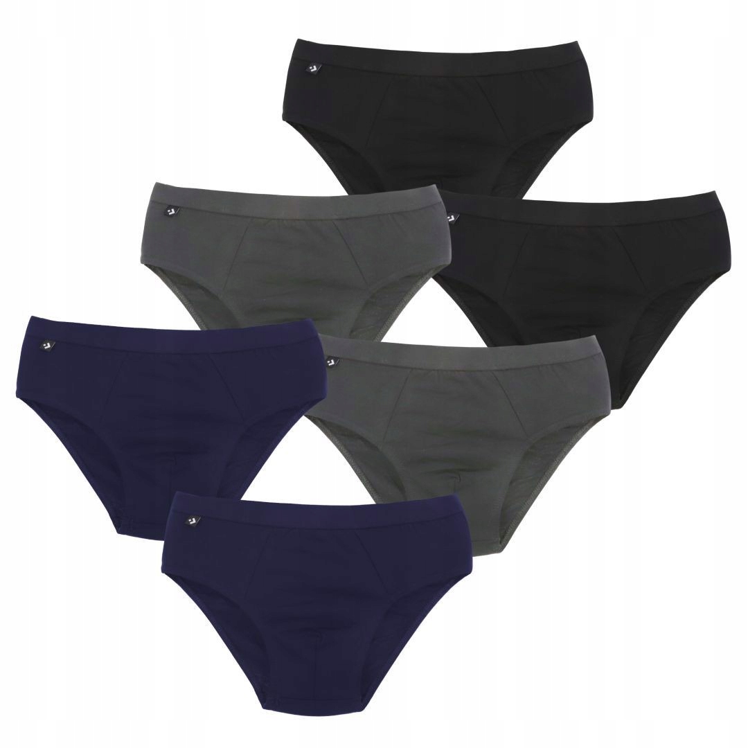 Bawełniane Slipy Męskie Klasyczne Gładkie Zestaw 6-PAK Moraj XXL