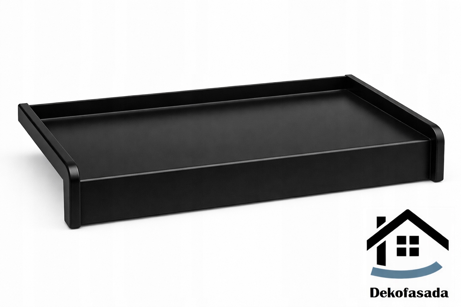 Vnější Hliníkový Parapet Černý Ral 9005 Profil Standard 130x25 cm