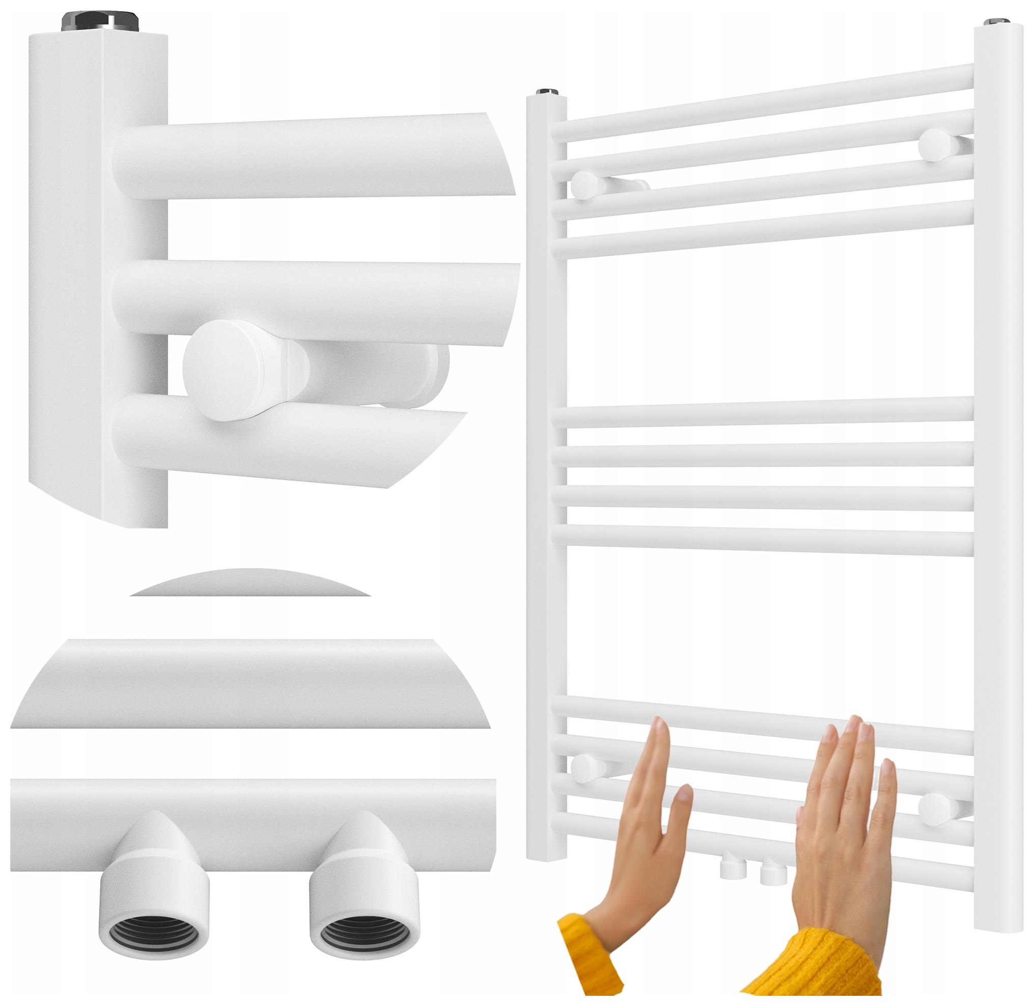 Koupelnový Radiátor Kaloryfer Moderní Žebříkový Bílý 80x60 cm Raven