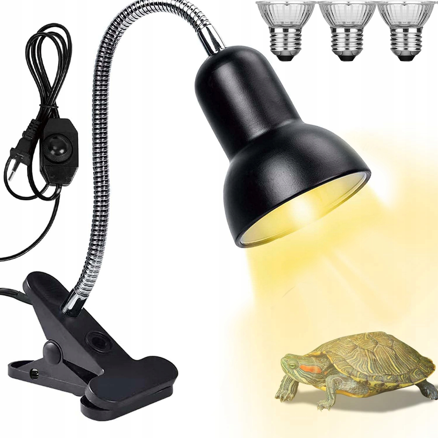 Levně Topná lampa pro plazy, topná lampa Uva, Uvb 1x 25W 2x 50W