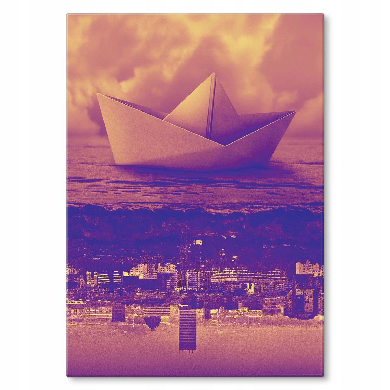 Kovový plakát Podmořské město Dárek 42 x 59 cm