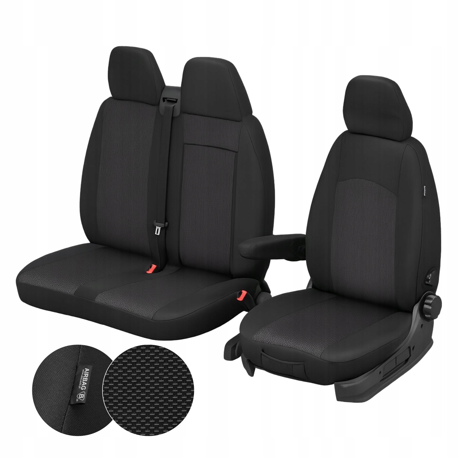 Pokrowce szyte na miarę dedykowane do Renault Master IV 3m 2+1 (2024r-....)