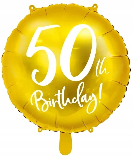 

Złoty Balon 45cm dla Mężczyzny na 50 Urodziny !!!