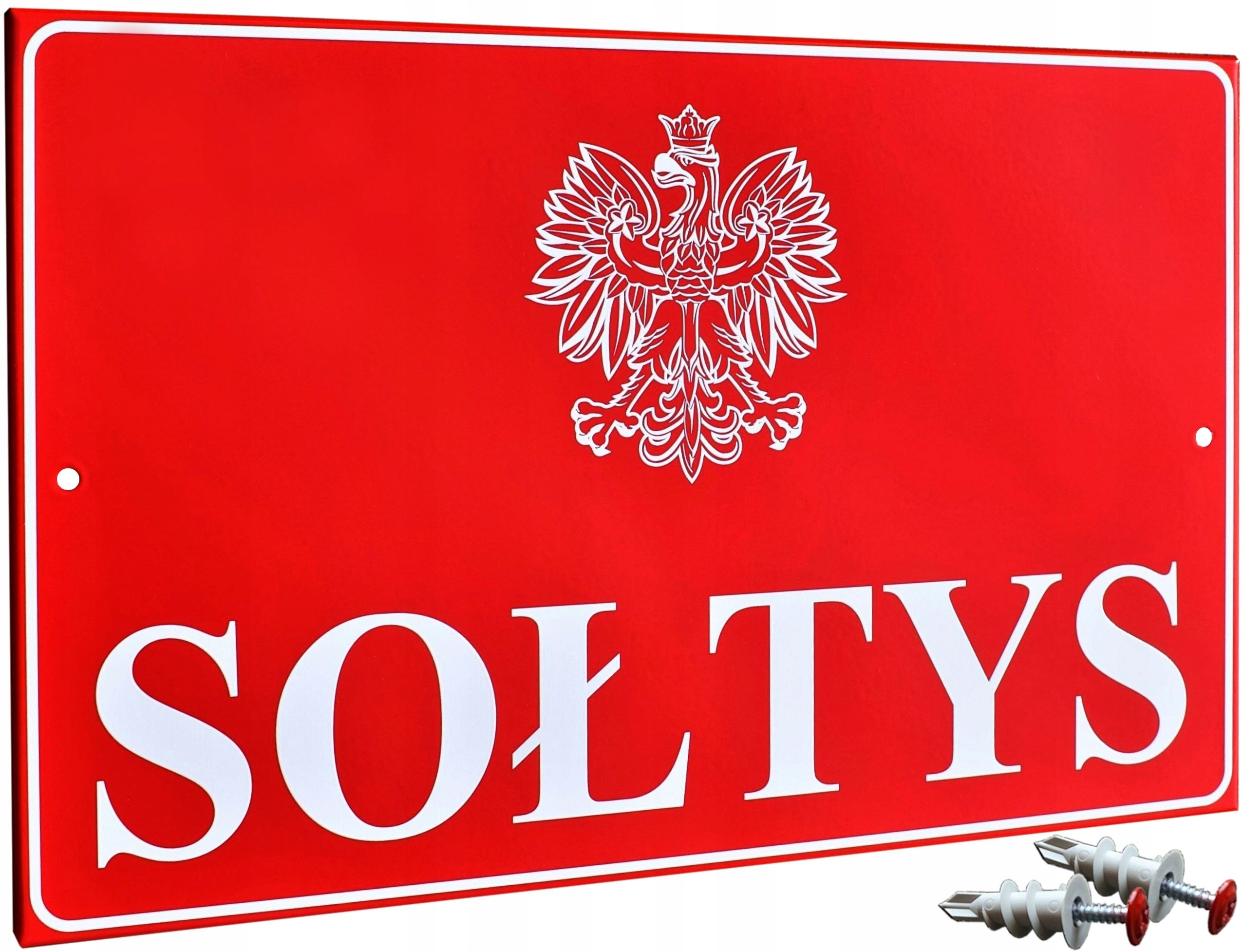 

Tabliczka Sołtys Stalowa Duża nadruk Uv