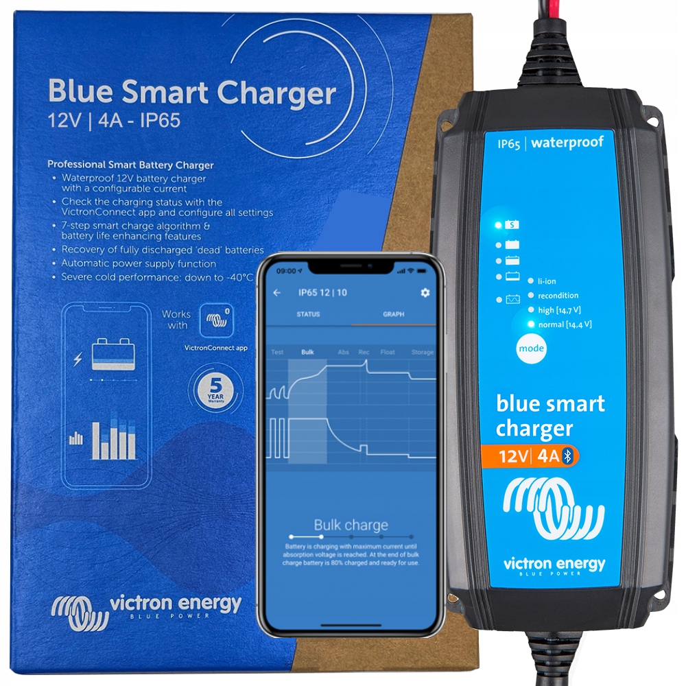Ładowarka automatyczna Victron Energy Blue Smart 12V 4A Bluetooth IP65 Bt