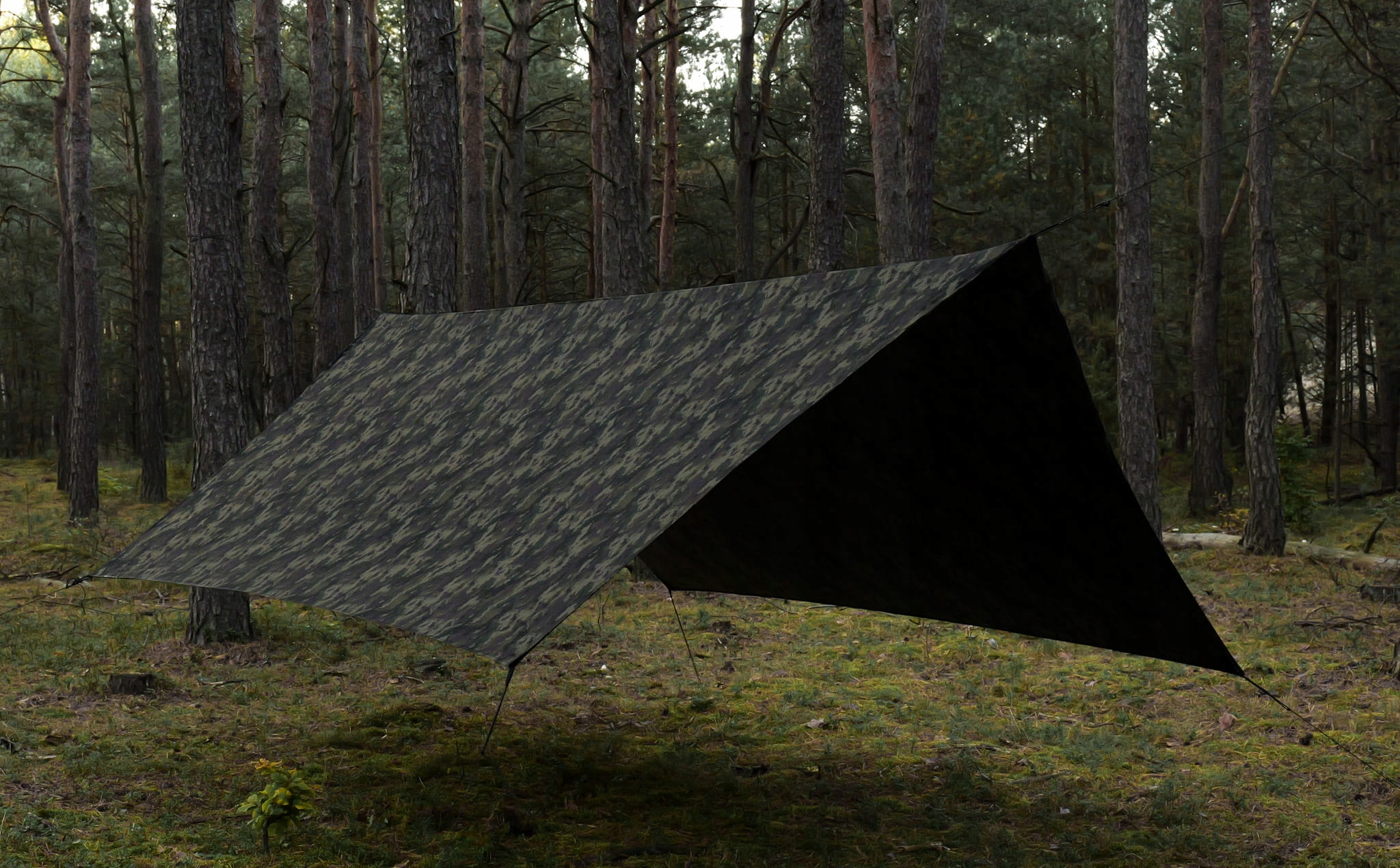 TigerWood T2 Tarp StingRay 3,6 x 2,8 Camo/Černá