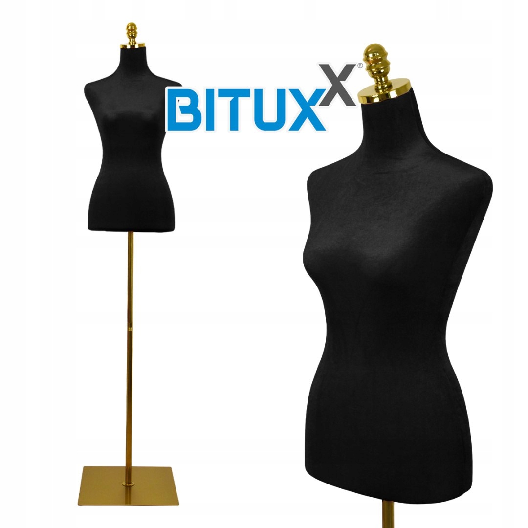 Krejčovská Figurína Nastavitelná Na Stojanu, Černá, Krejčovská Busta