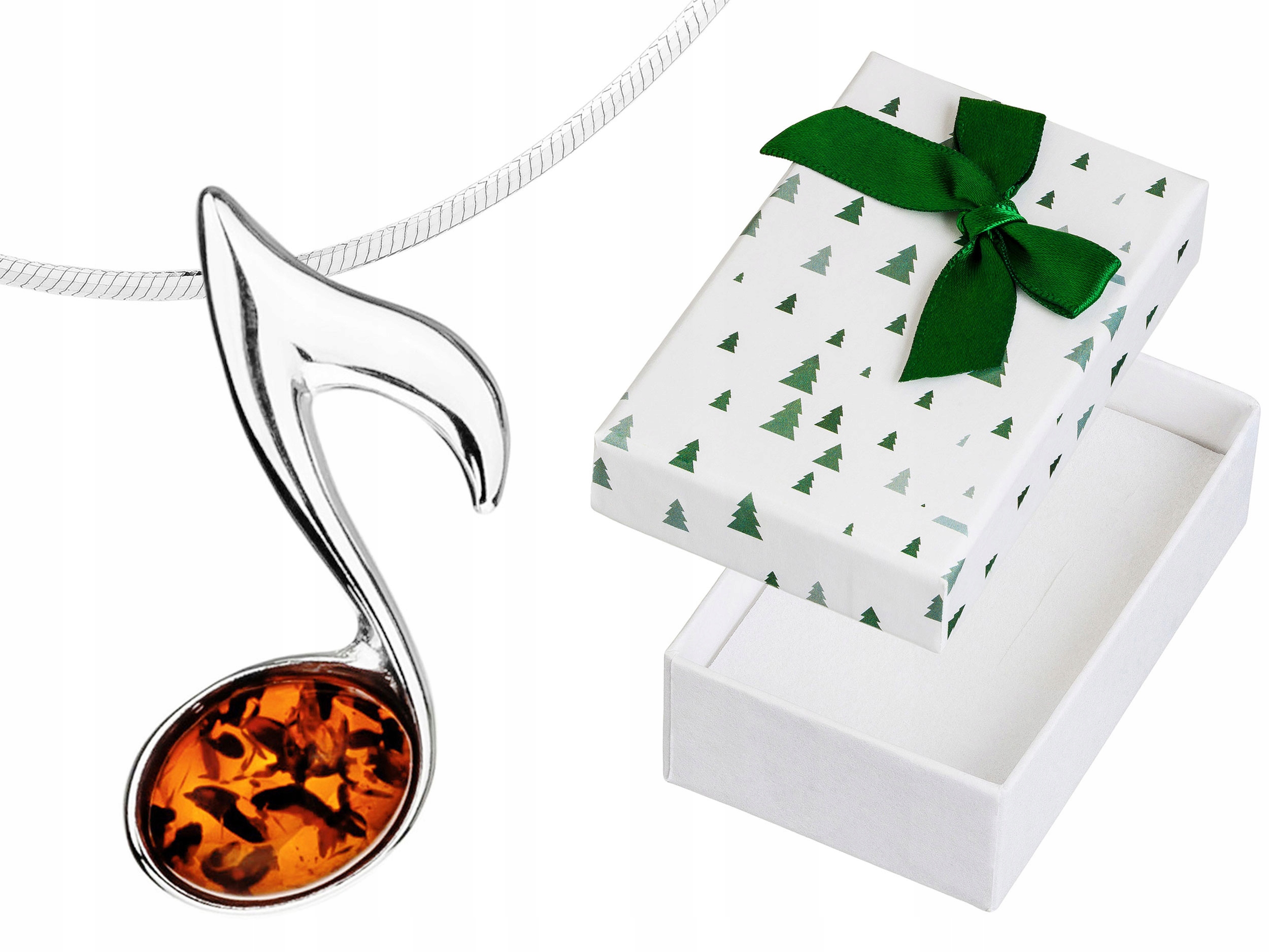 Krátký stříbrný dámský náhrdelník Nutka Osmička s jantarem Choker Zmijka 30