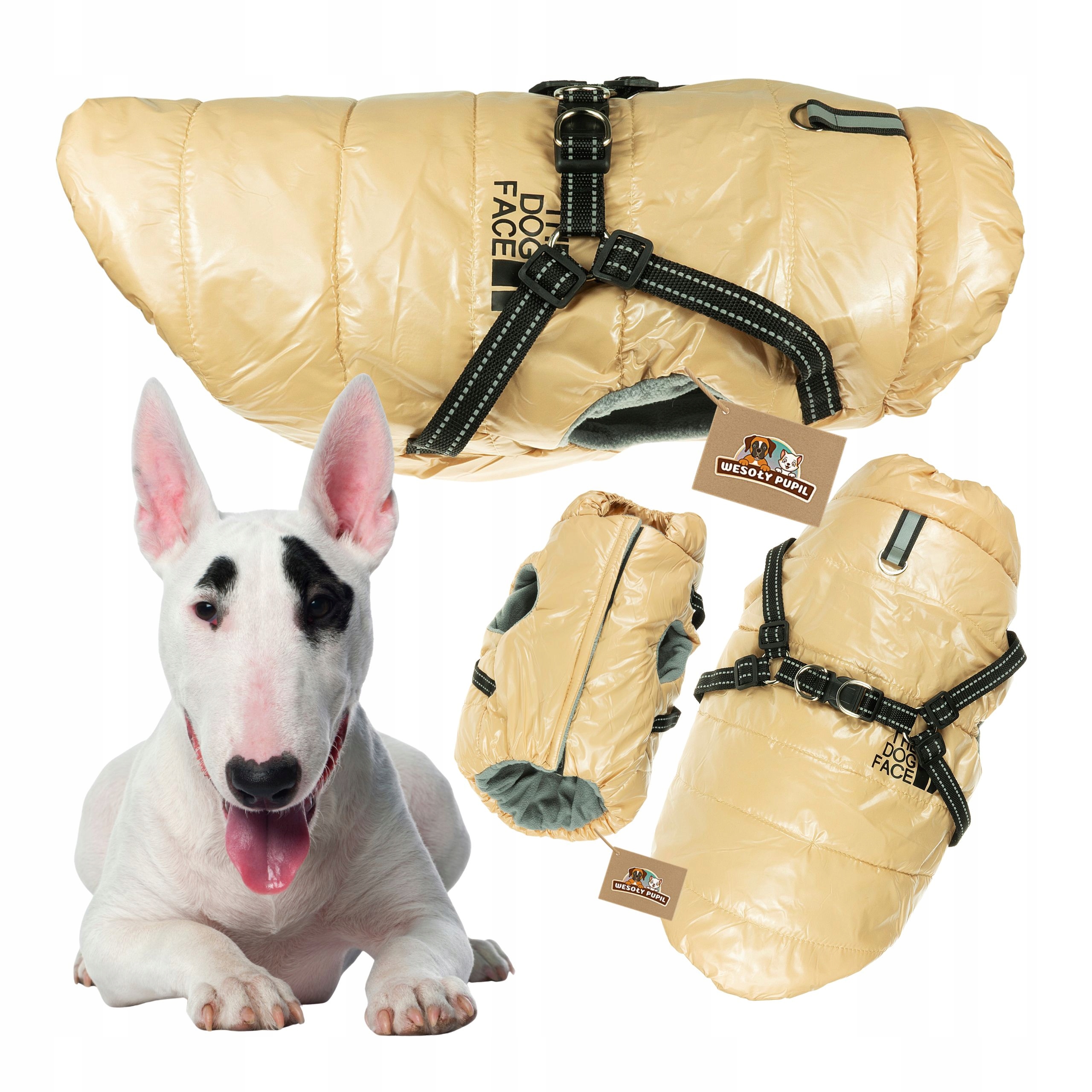 Levně Oblečení pro psa zimní bunda S Ramenními Popruhy The Dog Face střední velký pes 4XL