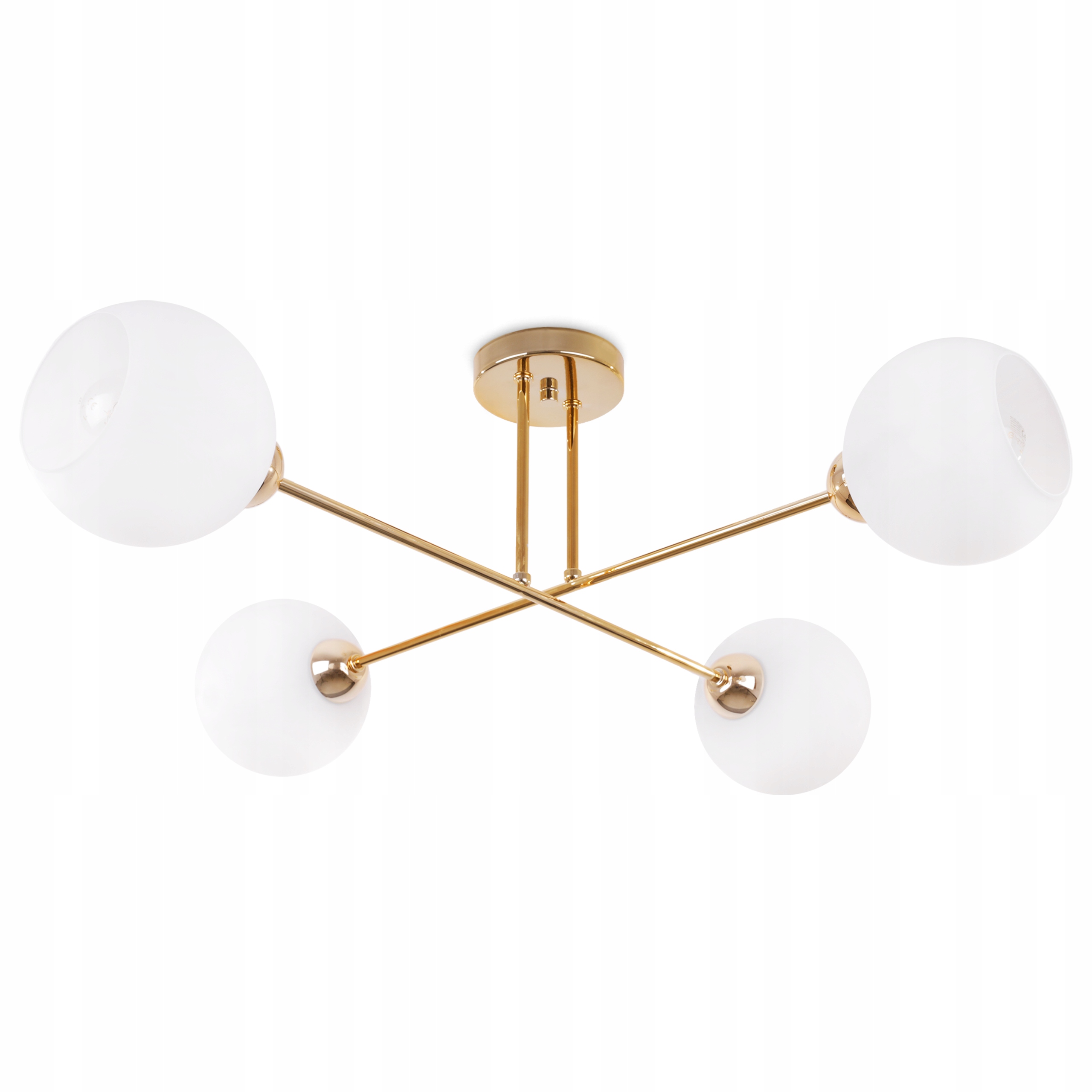 Stropná Lampa Závesný Luster Zlaté Biele Gule Do Kuchyne, Kúpeľne, Obývačky