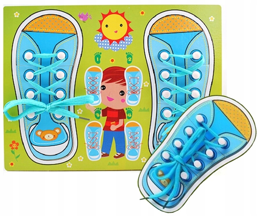 

Nauka Sznurowania Butów Układanka Edukacyjna