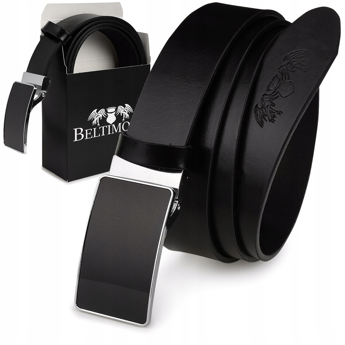 

Beltimore Pasek męski ze skóry skórzany na bolec