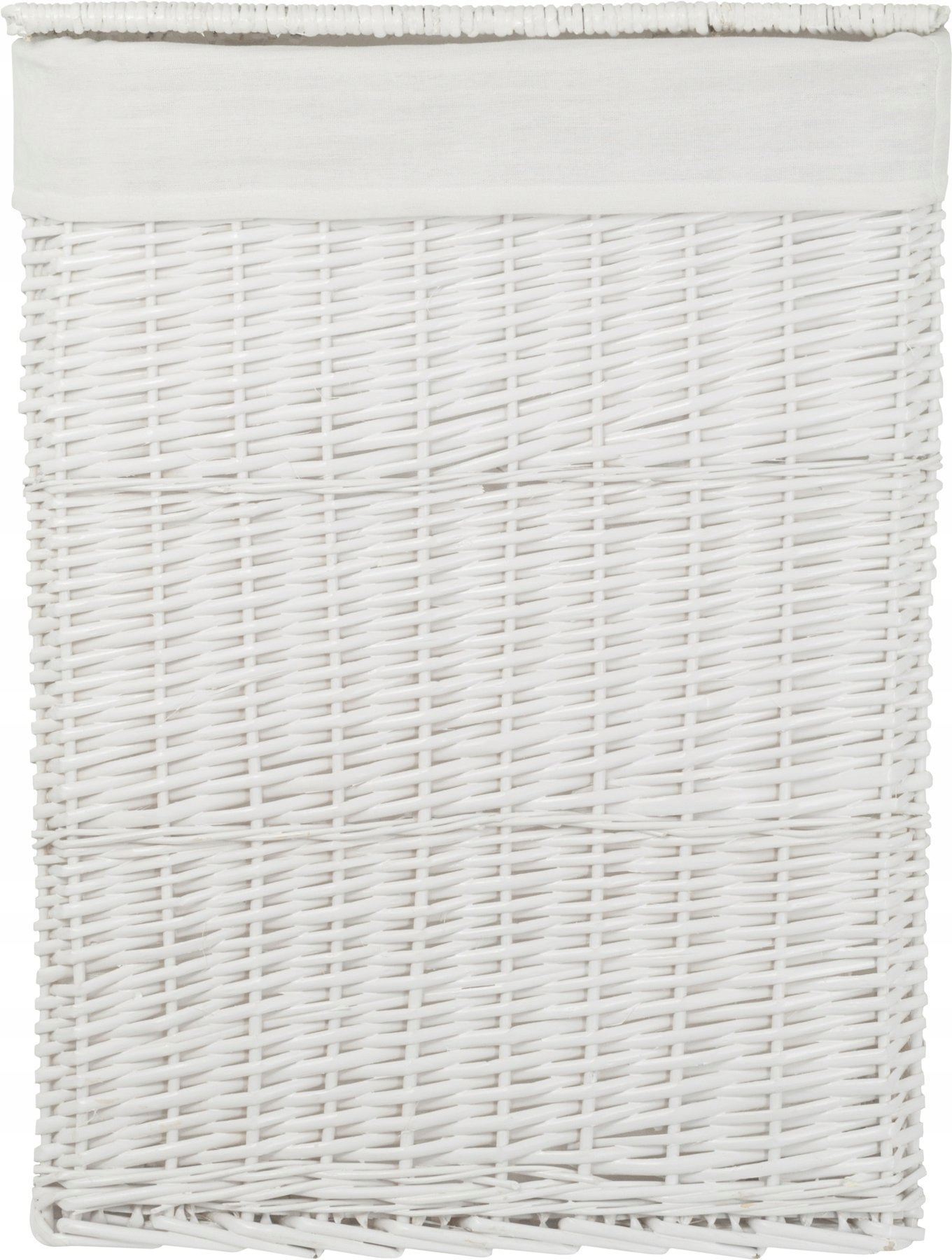 Proutěný koš s polstrováním na prádlo Koszoplotka bílá 47x35x66h