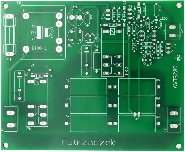 Softstart с выключателем, AVT3280 PCB