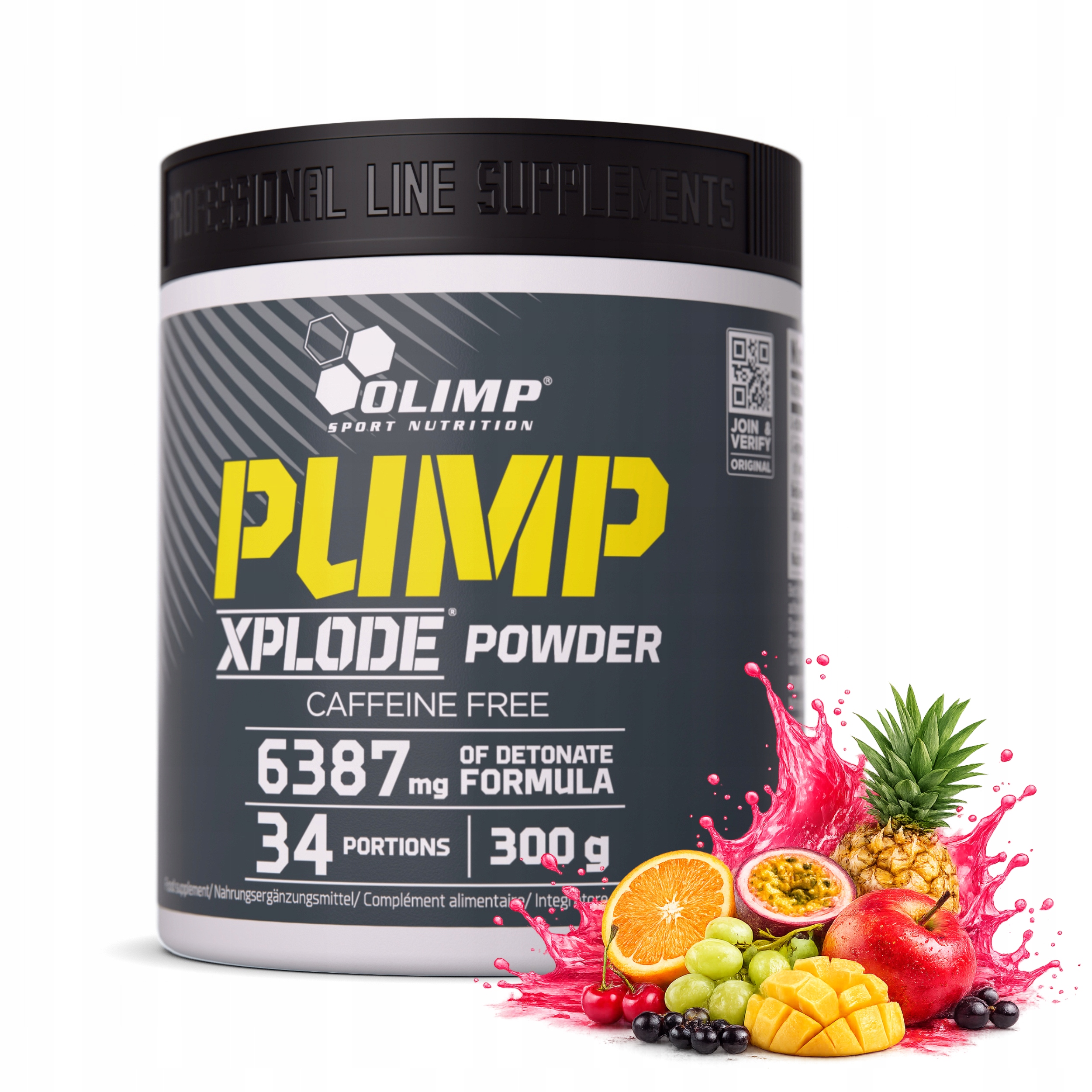 Olimp PUMP XPLODE 300g Pre-workout CYTRULINA ARGININA AAKG Fruit Punch