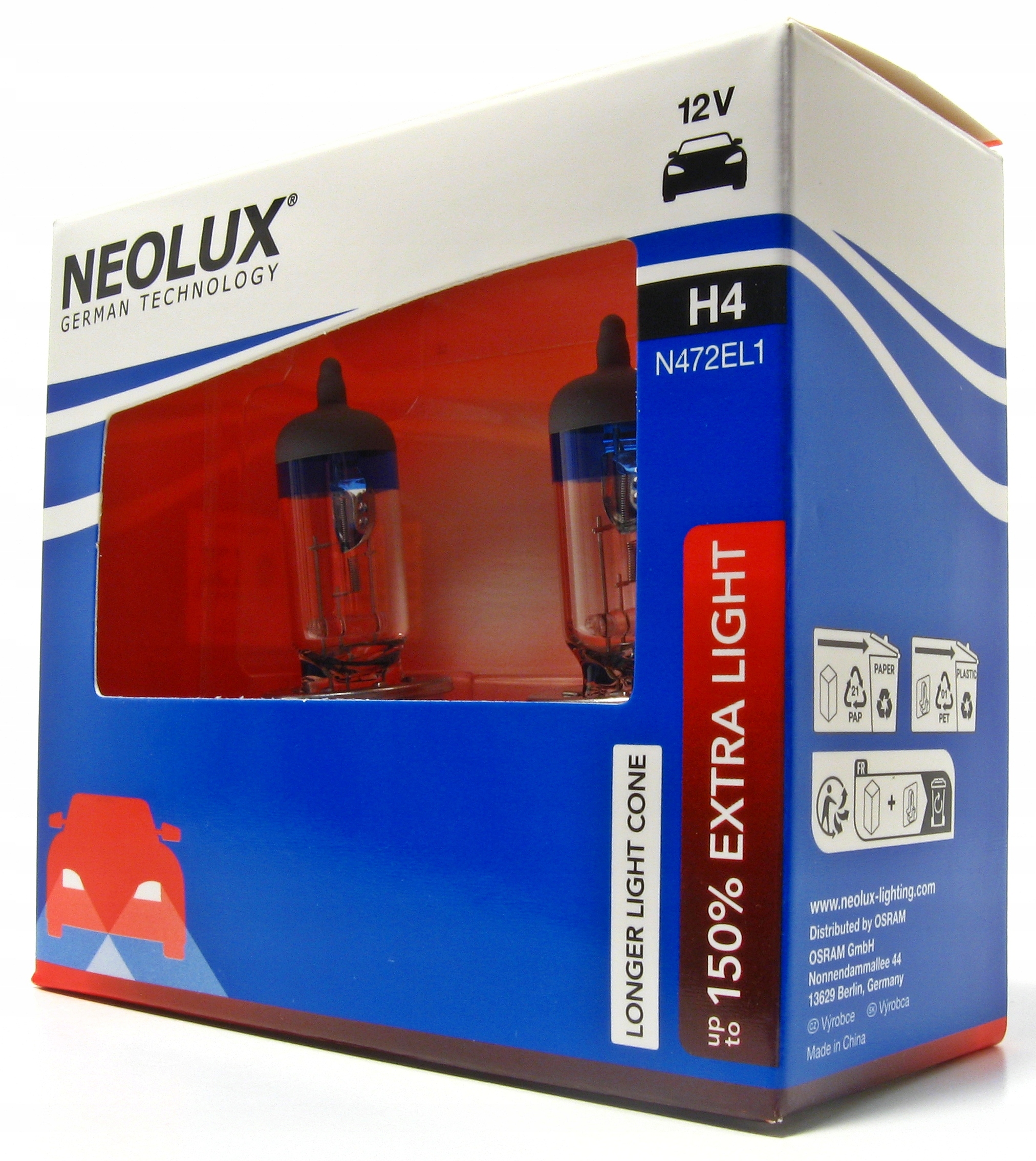 

Żarówka H4 Neolux Osram 60/55W +150% kpl 2 szt