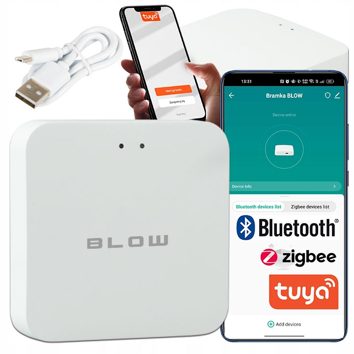 Centralka Bramka Brama ZigBee 3.0 Bluetooth WiFi Tuya Smart Life Home Lan