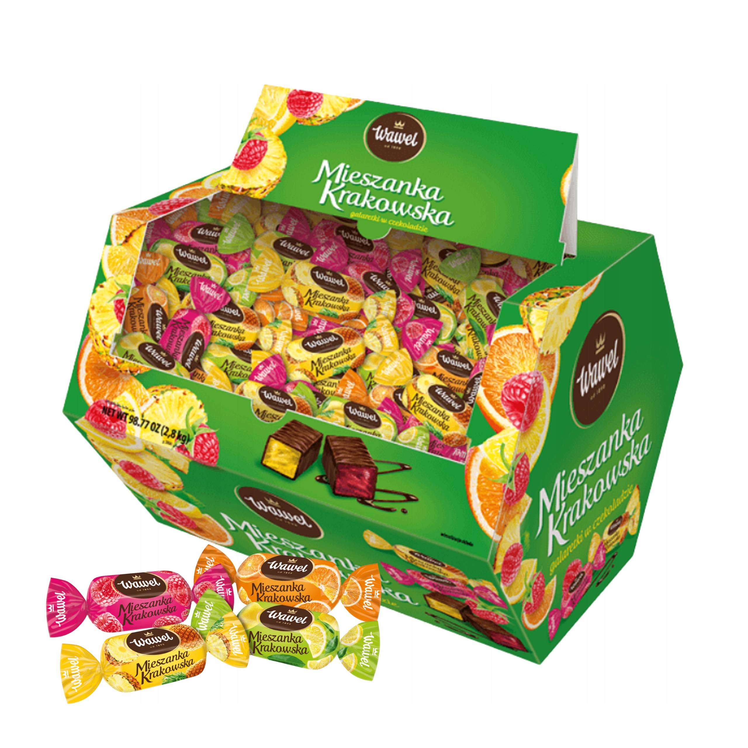 Cukierki Mieszanka Krakowska galaretka w czekoladzie 2,8 kg Kuferek Wawel