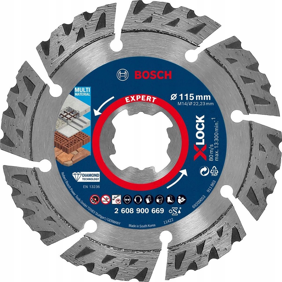 Diamantový řezný kotouč Expert MultiMaterial 115x2,4x22,23 mm X-lock Bosch