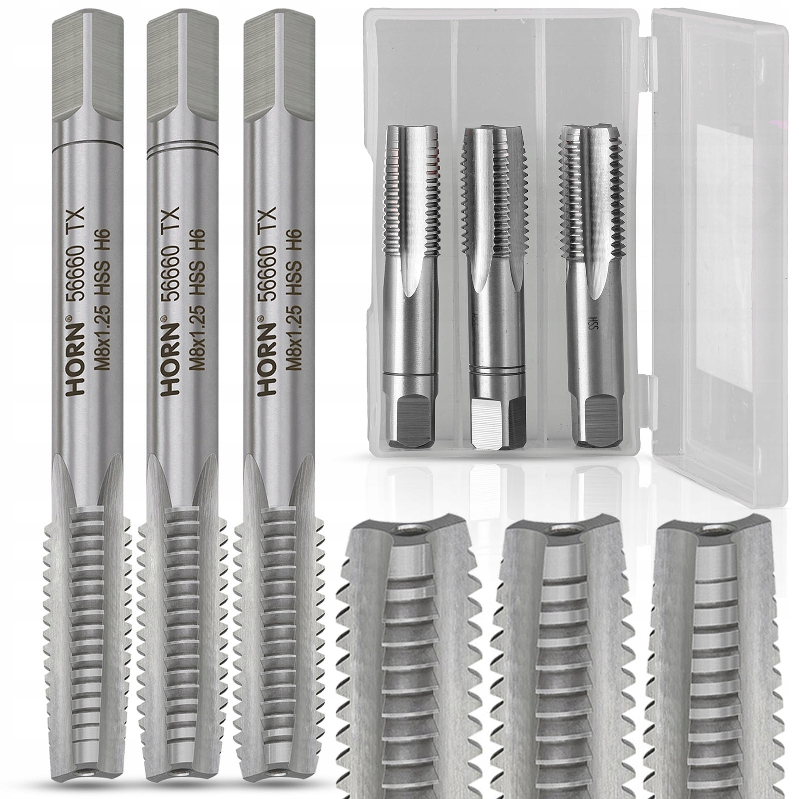 

Gwintownik M8 Hss Gwint M8x1.25 mm. Komplet 3 Szt