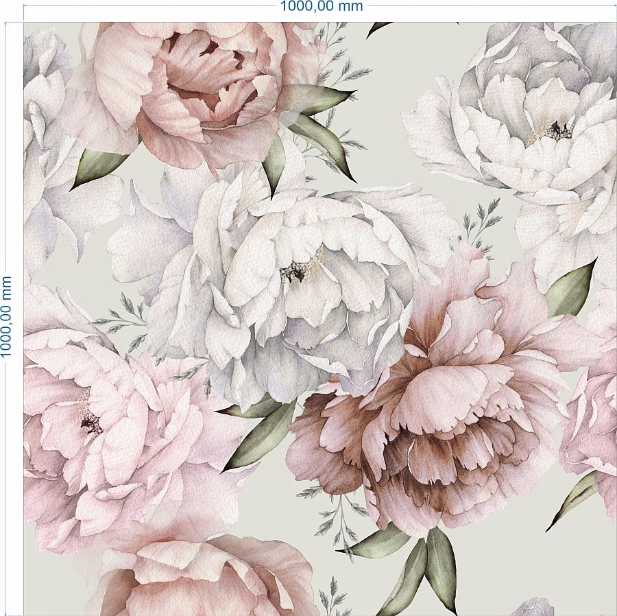

Tapeta Duże Kwiaty Białe Różowe Piwonie Peony XXL