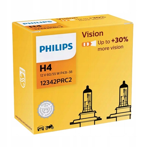 

Philips żarówka H4 12V 60/55W Vision +30% 2szt