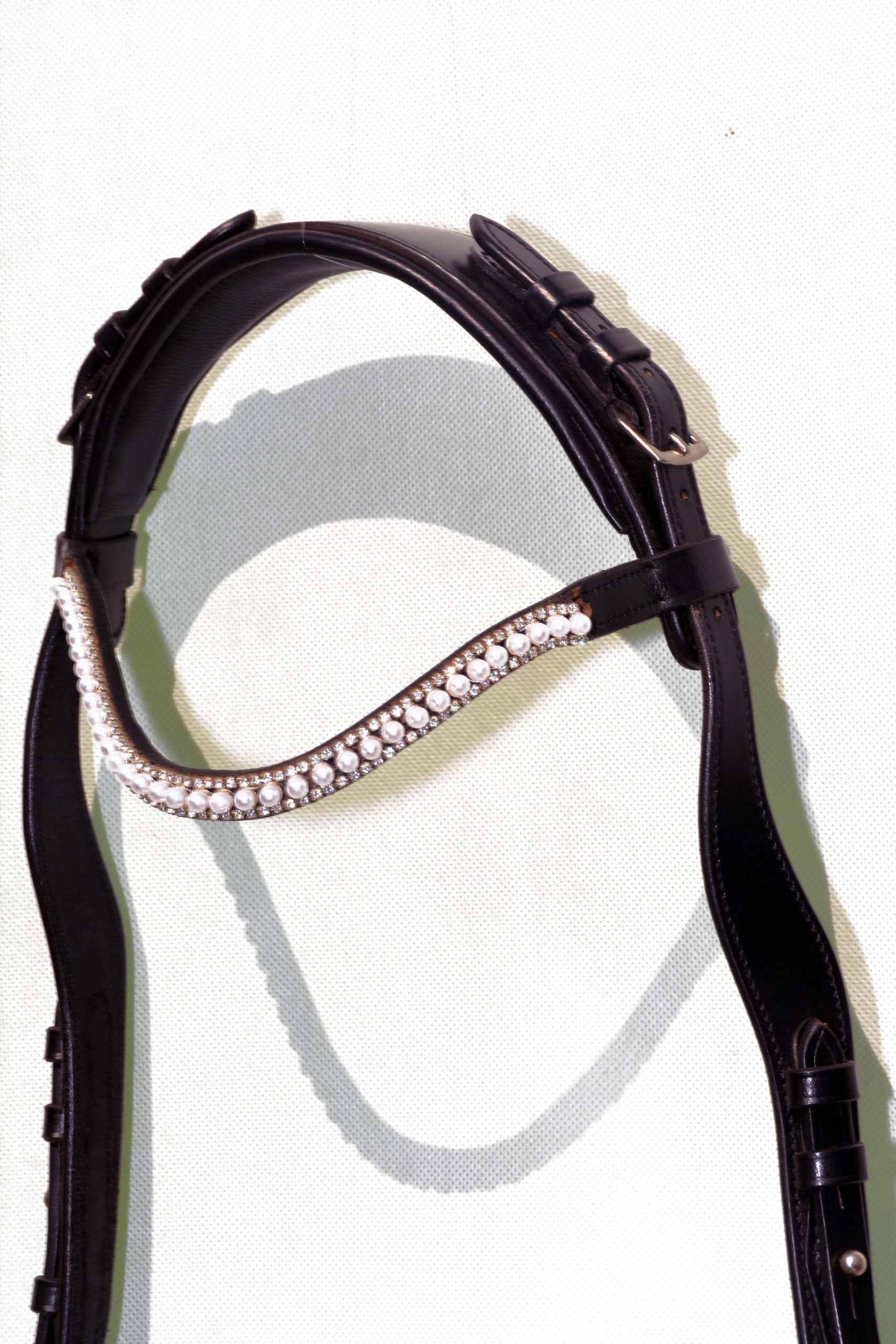 Ogłowie Anatomiczne Profilowane Skóra Premium Roz. Full