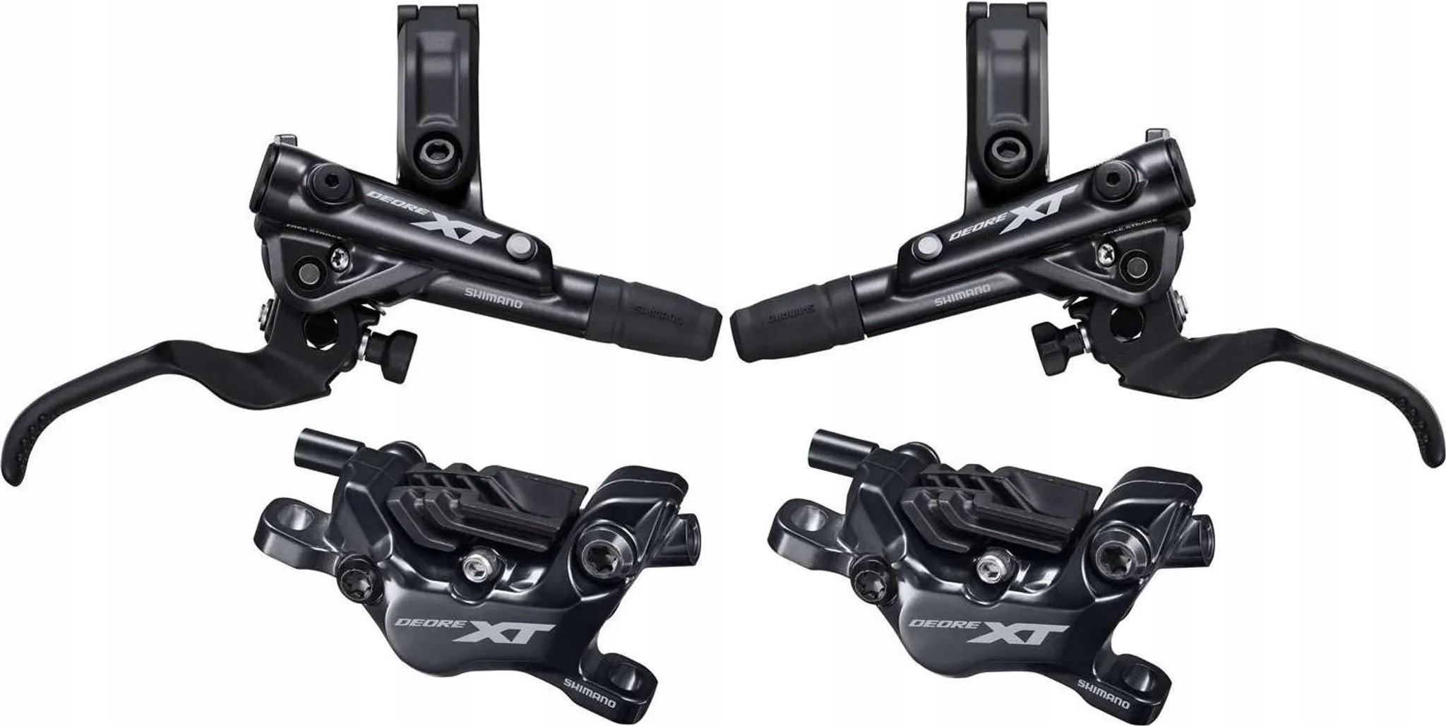 Komplet hamulców Shimano Deore Xt BR-M8120, BL-M8100 1000/2000 mm, 4 tłoki