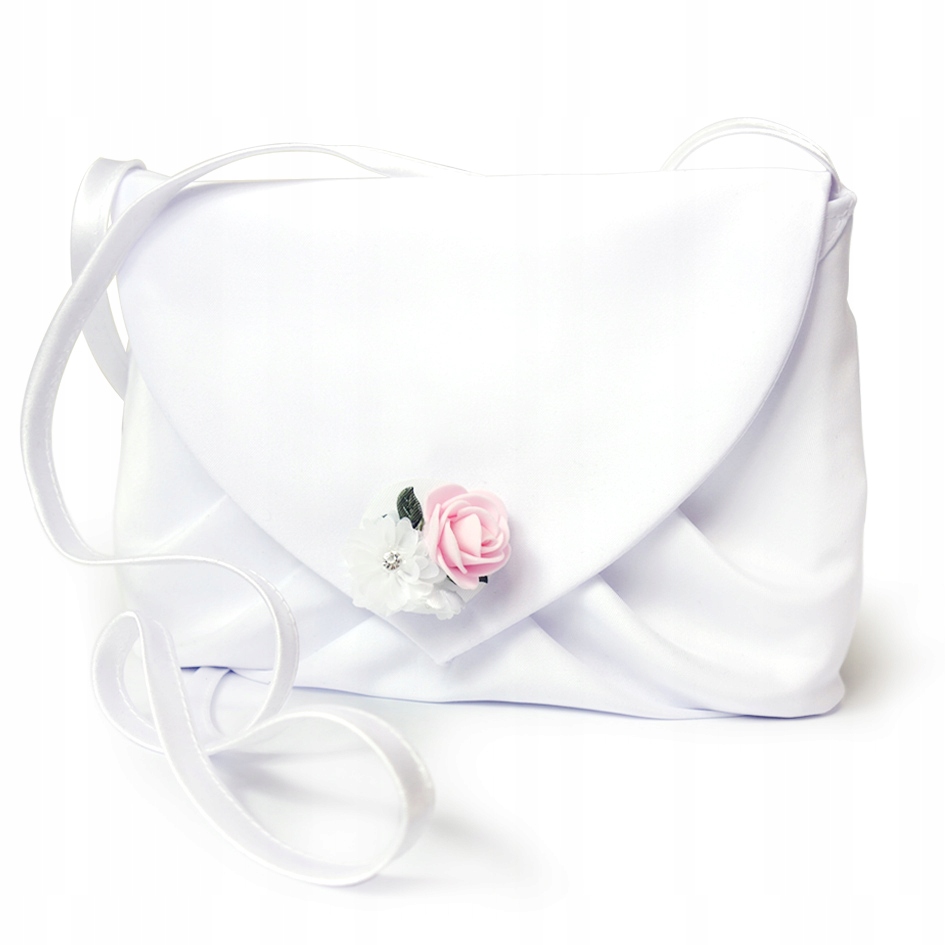 

Torebka Komunijna z przypinką kwiatową