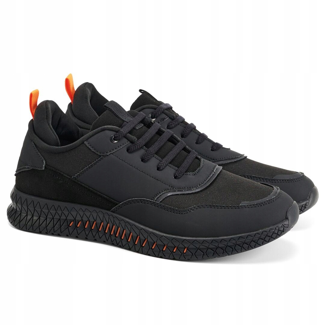 Scholl – Černé Pánské Sportovní Boty S Oranžovým Detailem 42 6DA