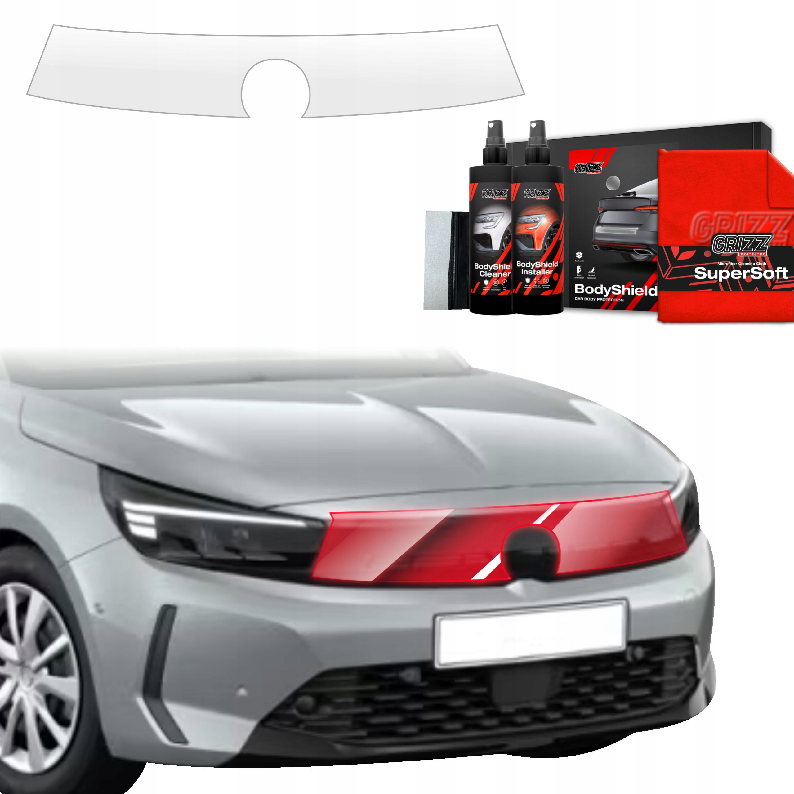 Fólie Ppf dýha na sloupky pro Opel Corsa (2023-2025) Grizz