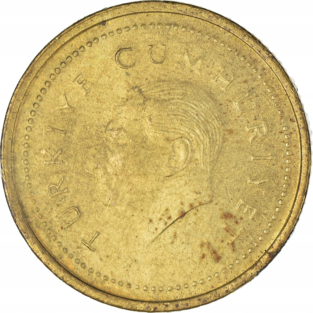 Moneta, Turcja, 5000 Lira, 1995, AU(50-53), Mosiąd