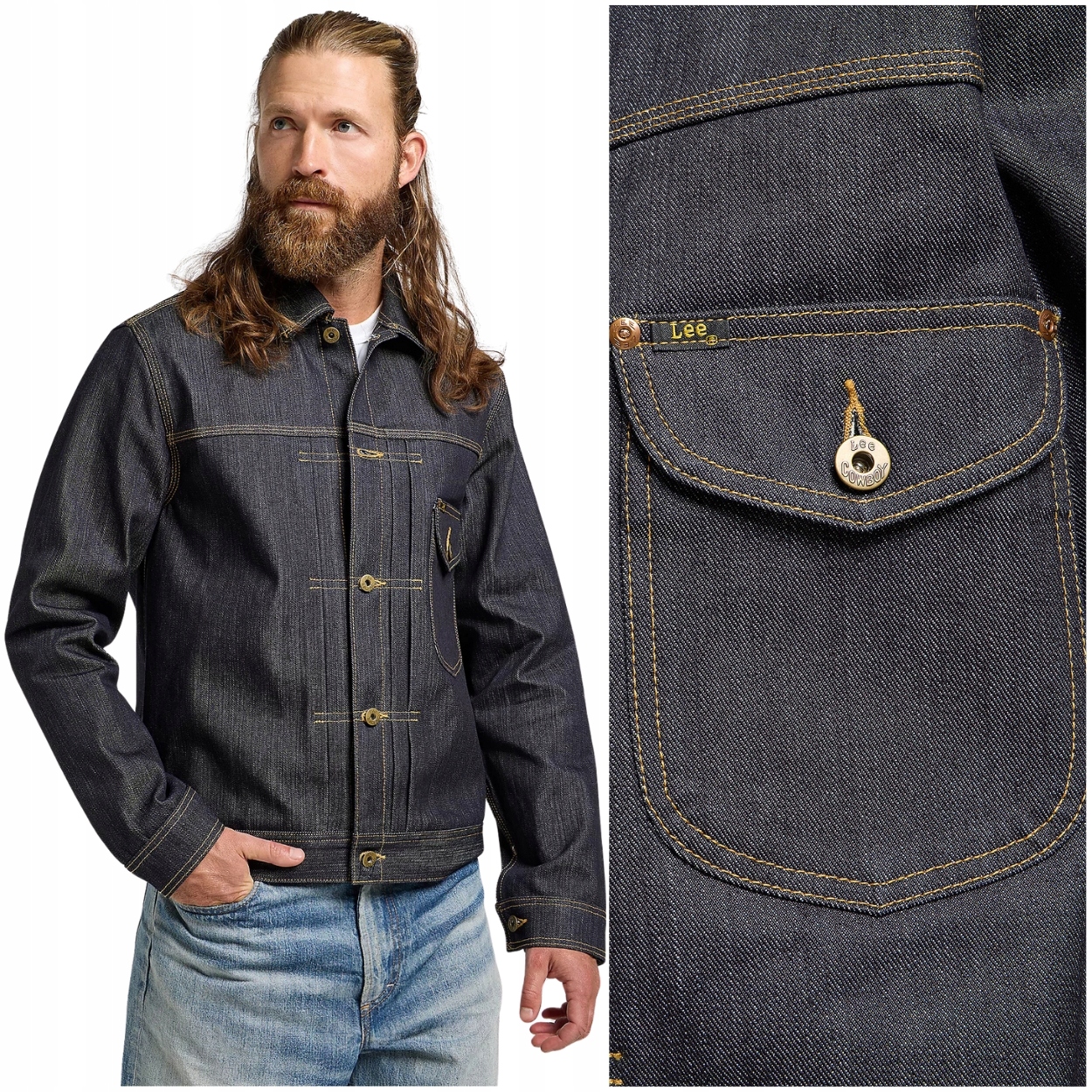 Lee 101 Boxy Cowboy Jacket Dry Premium Japan džínová bunda katana S