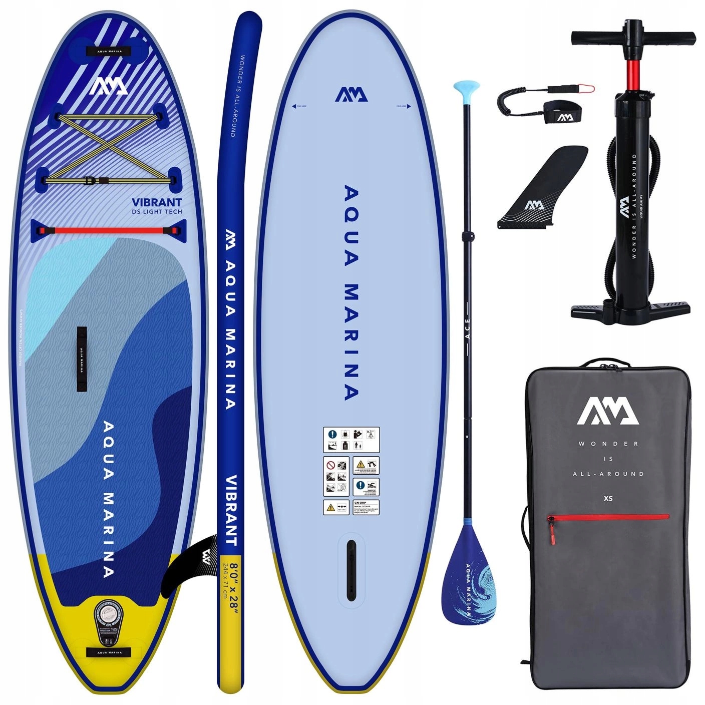 Dziecięca Deska Sup Aqua Marina dla dzieci i młodzieży lekka Vibrant 244 cm